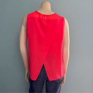 ZARA Basics hot neon pink tulip back blouse S